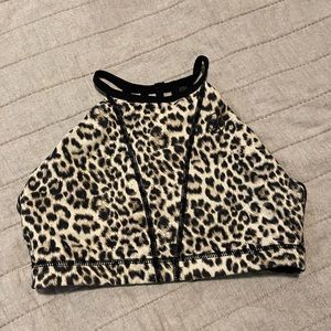 Savage Barbell cheetah print bra